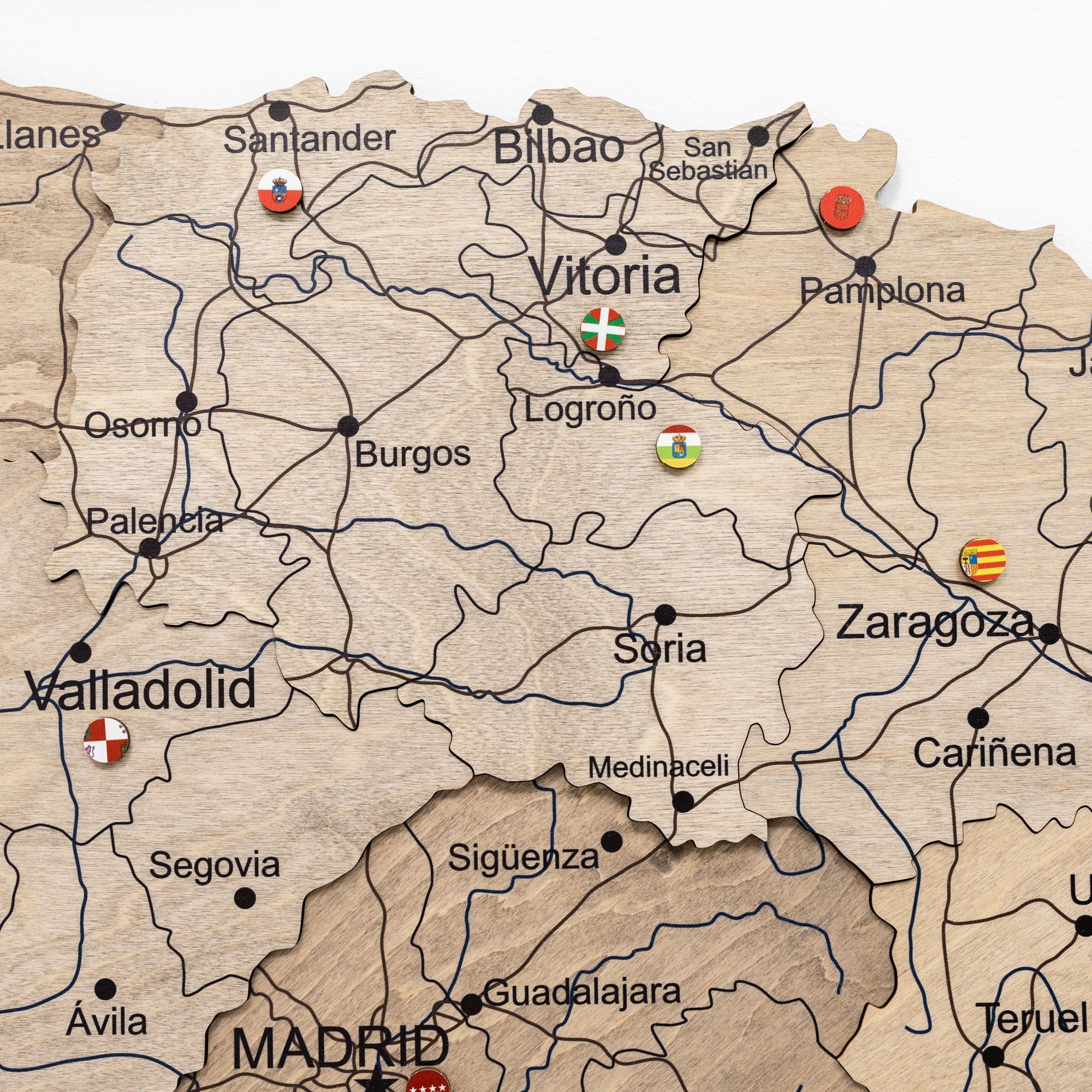 Terra Wooden Map of Spain – Earthy Toned Wall Art Decor