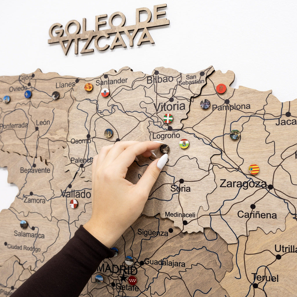 Terra Wooden Map of Spain – Earthy Toned Wall Art Decor