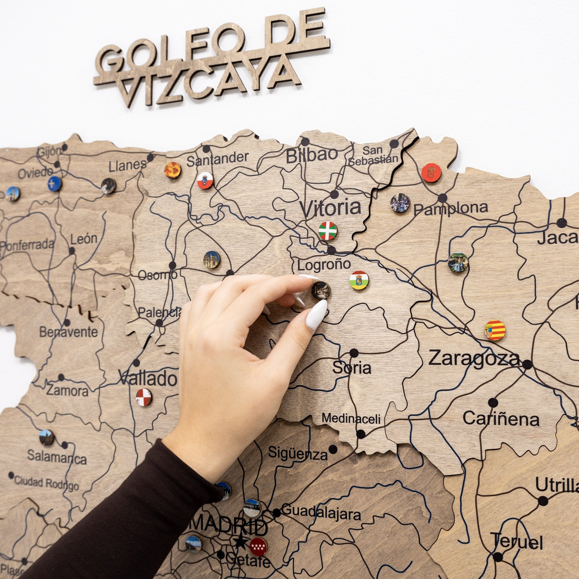 Terra Wooden Map of Spain – Earthy Toned Wall Art Decor
