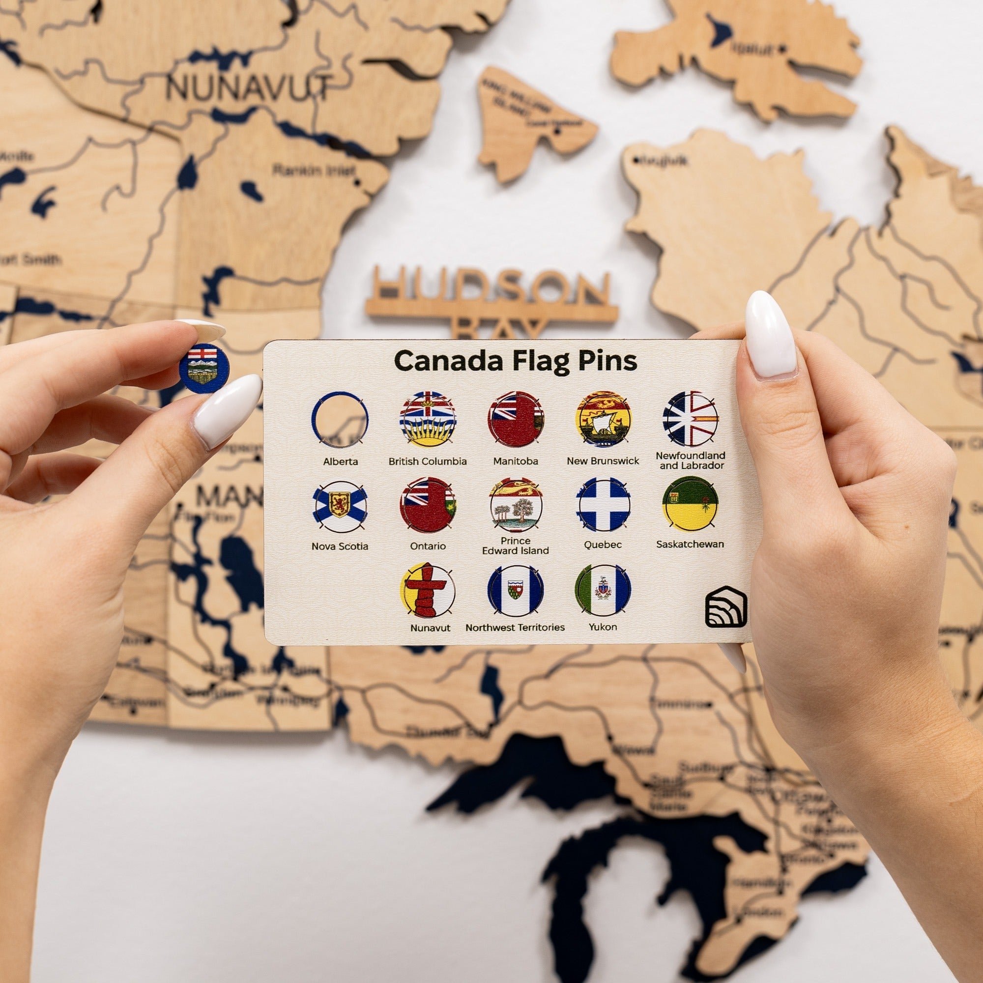 3D Wooden Map of Canada – Gold Wall Art Home Decor