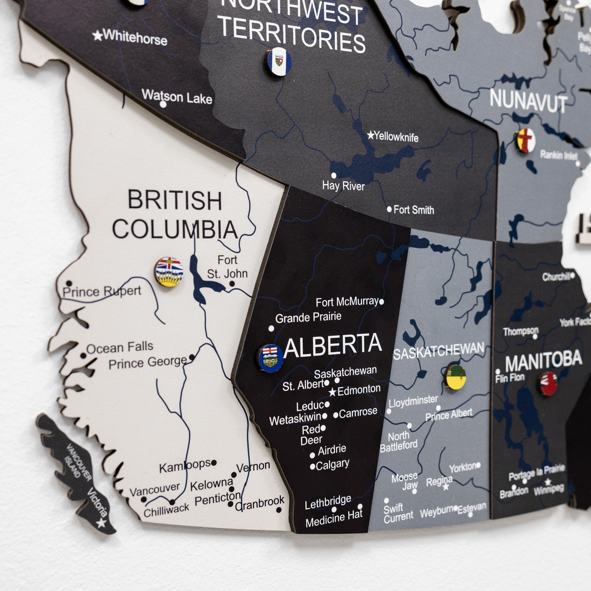 3D Wooden Map of Canada – Nordik Wall Art Decor