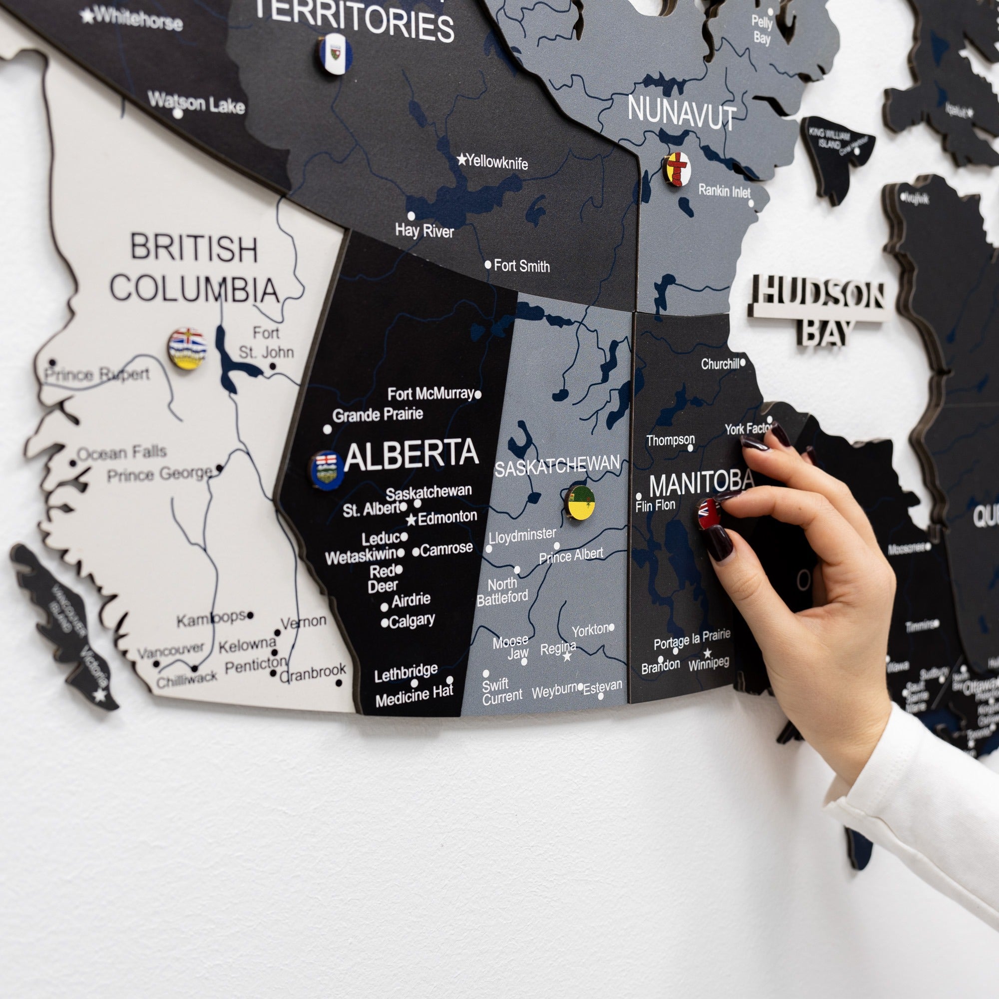 3D Wooden Map of Canada – Nordik Wall Art Decor