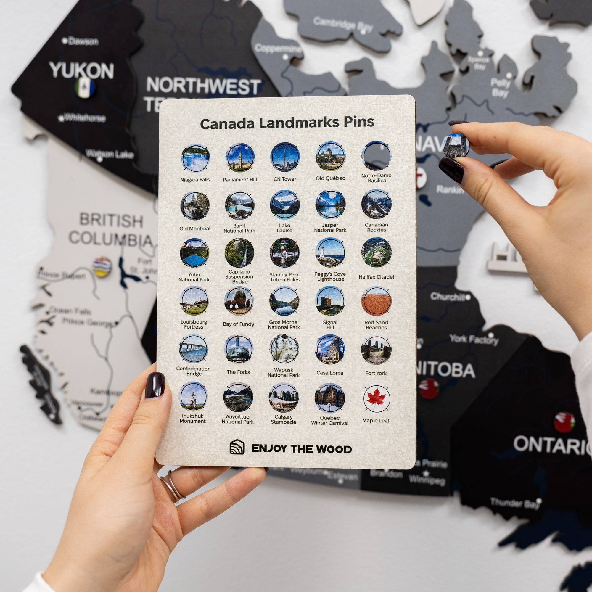3D Wooden Map of Canada – Nordik Wall Art Decor