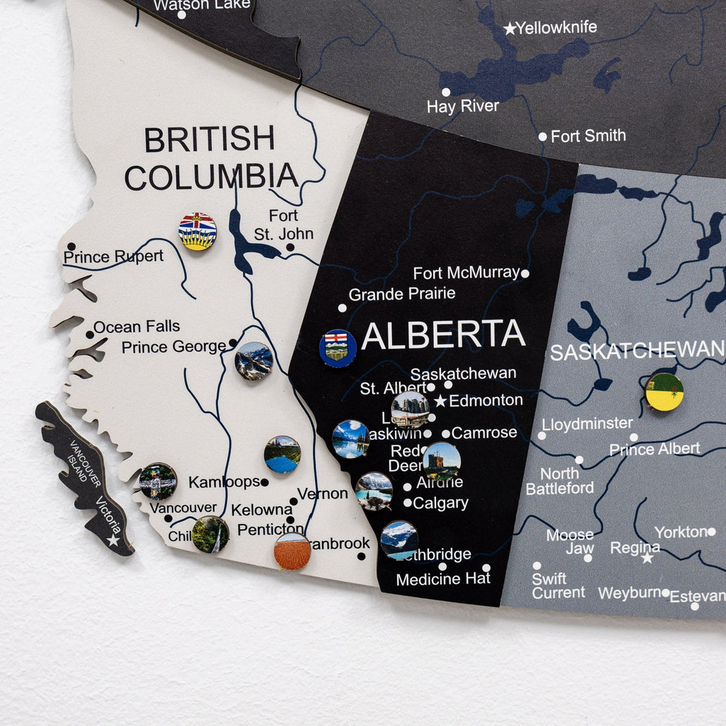 3D Wooden Map of Canada – Nordik Wall Art Decor