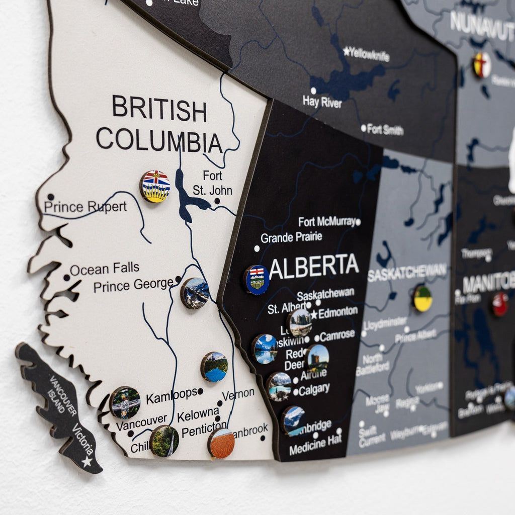 3D Wooden Map of Canada – Nordik Wall Art Decor