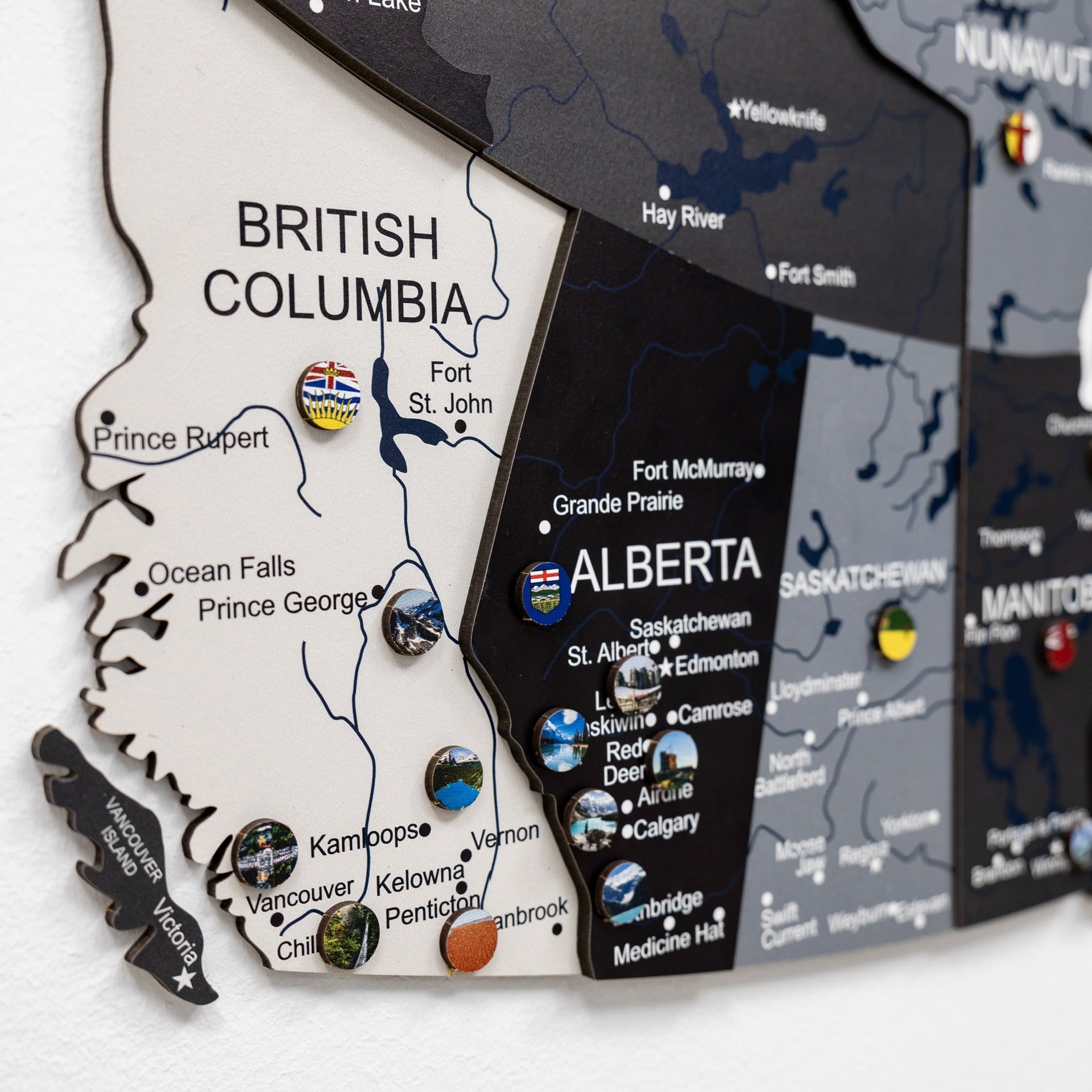 3D Wooden Map of Canada – Nordik Wall Art Decor