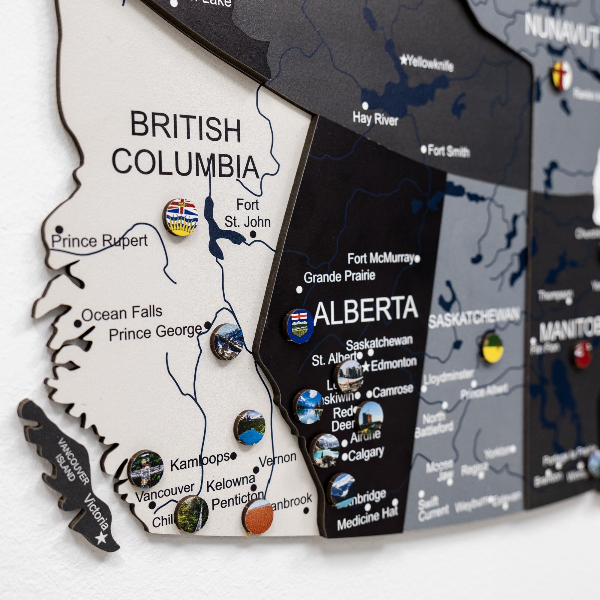 3D Wooden Map of Canada – Nordik Wall Art Decor