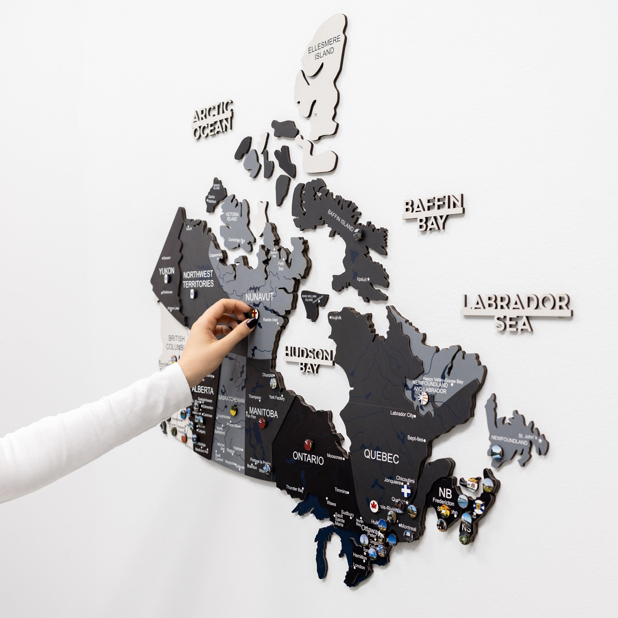 3D Wooden Map of Canada – Nordik Wall Art Decor