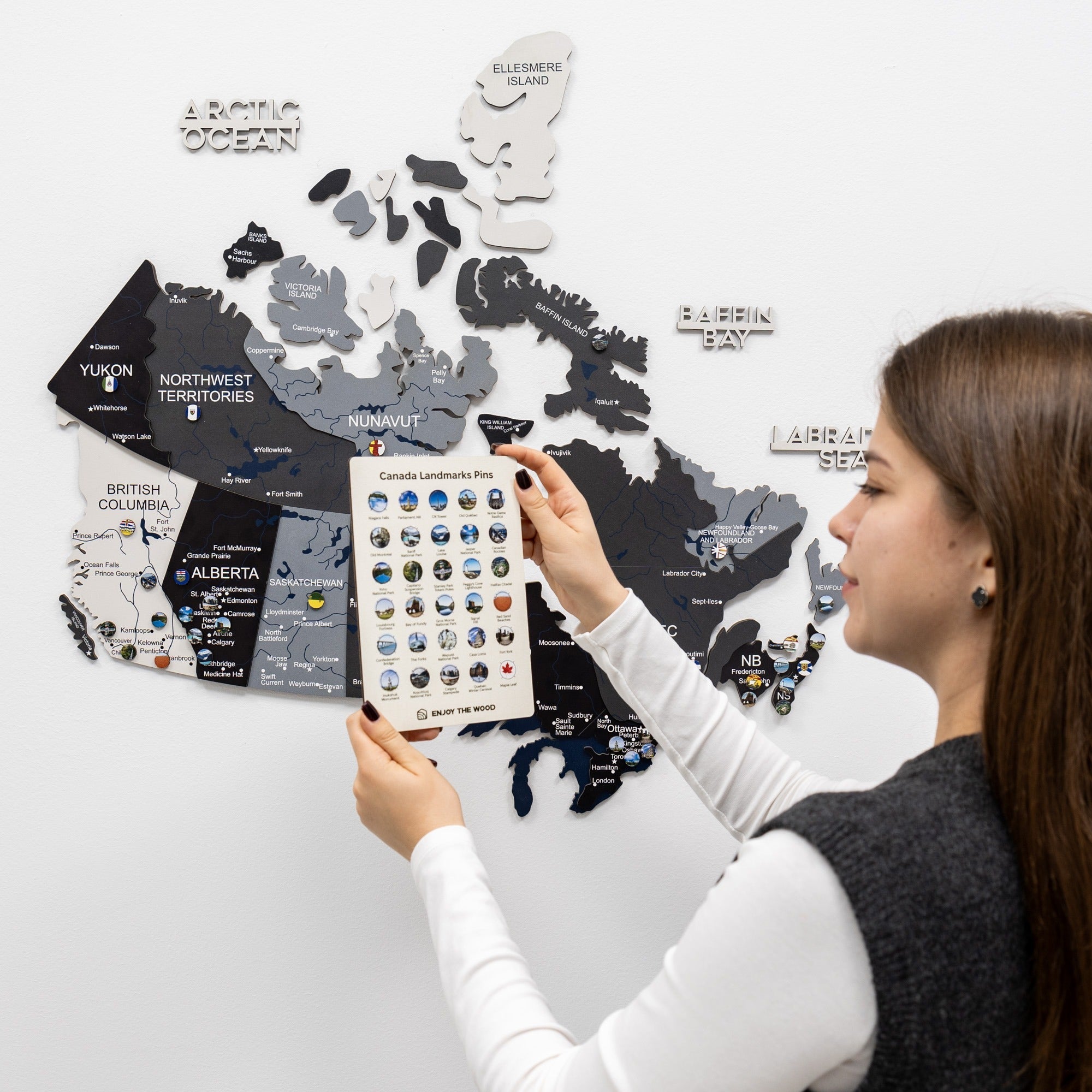 3D Wooden Map of Canada – Nordik Wall Art Decor