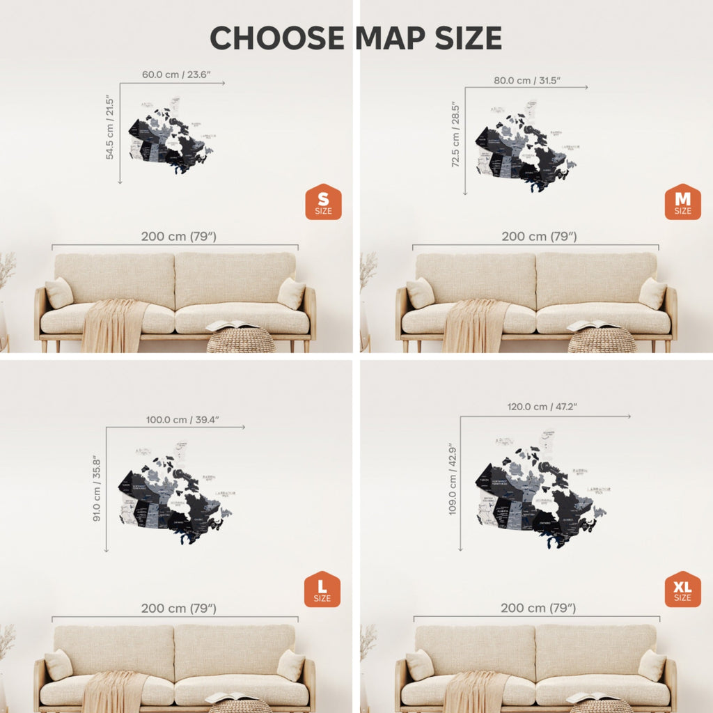 3D Wooden Map of Canada – Nordik Wall Art Decor