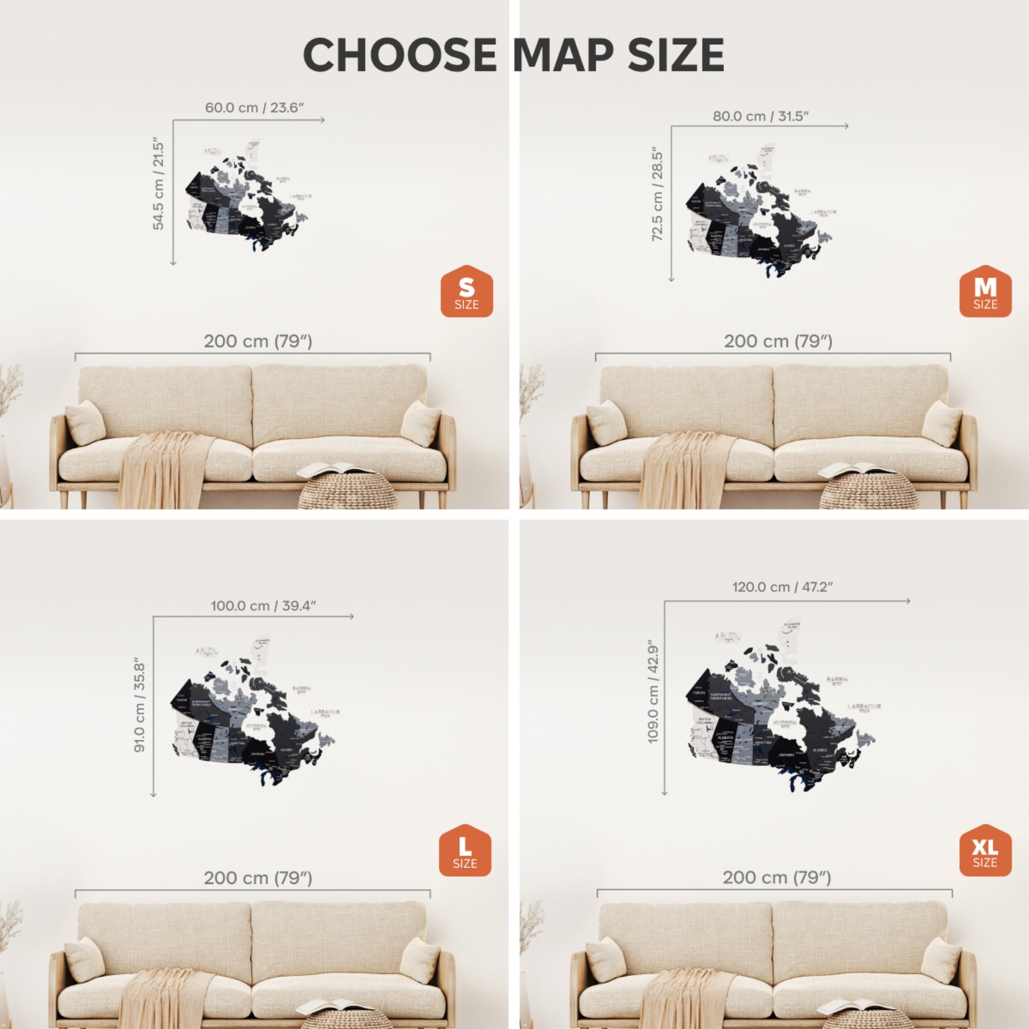 3D Wooden Map of Canada – Nordik Wall Art Decor