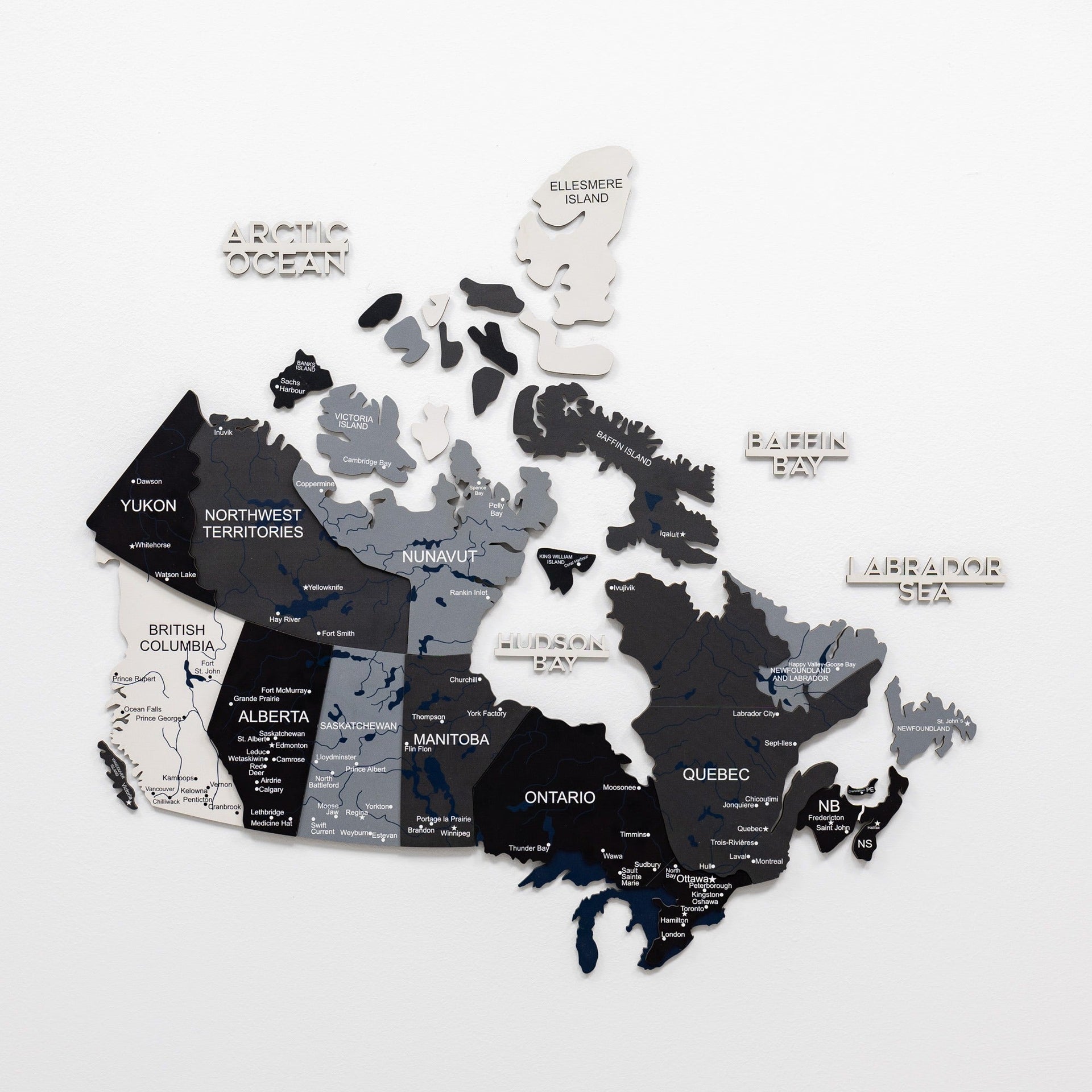 3D Wooden Map of Canada – Nordik Wall Art Decor