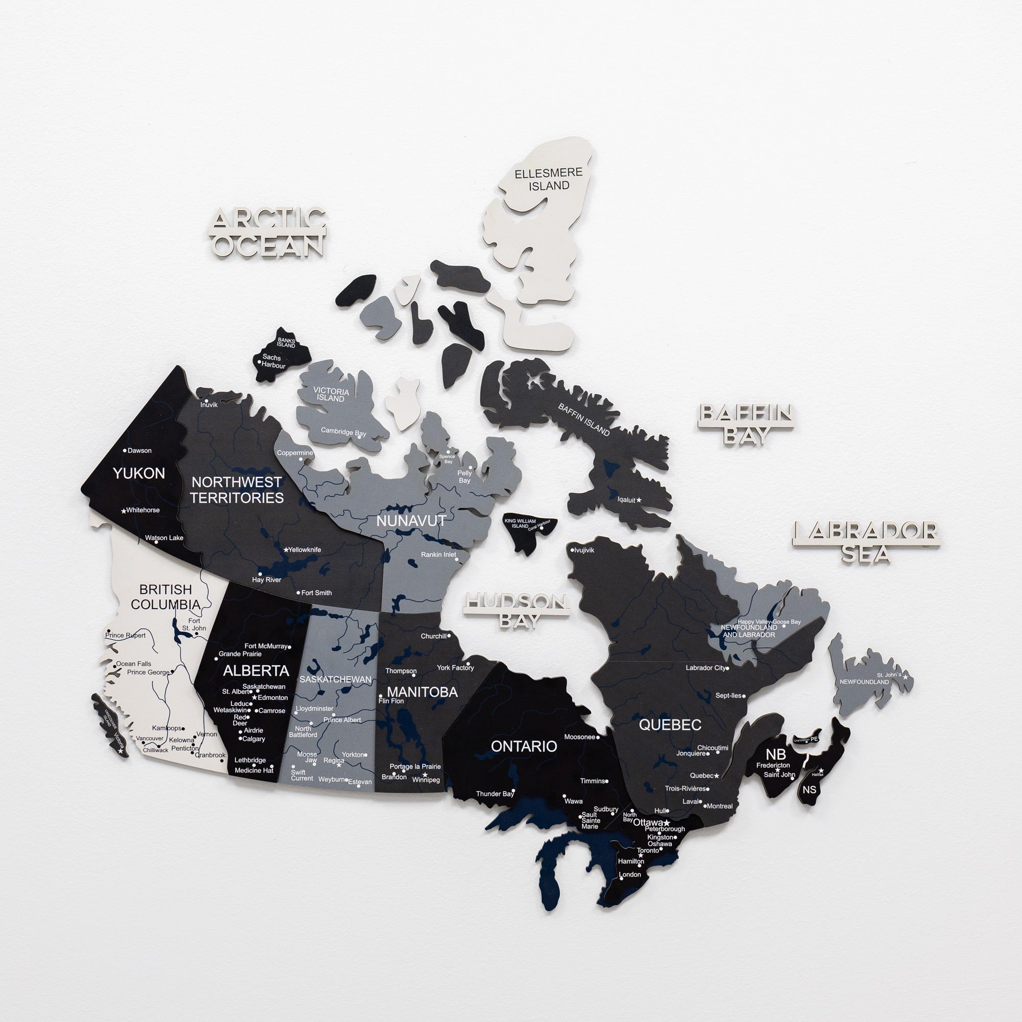 3D Wooden Map of Canada – Nordik Wall Art Decor