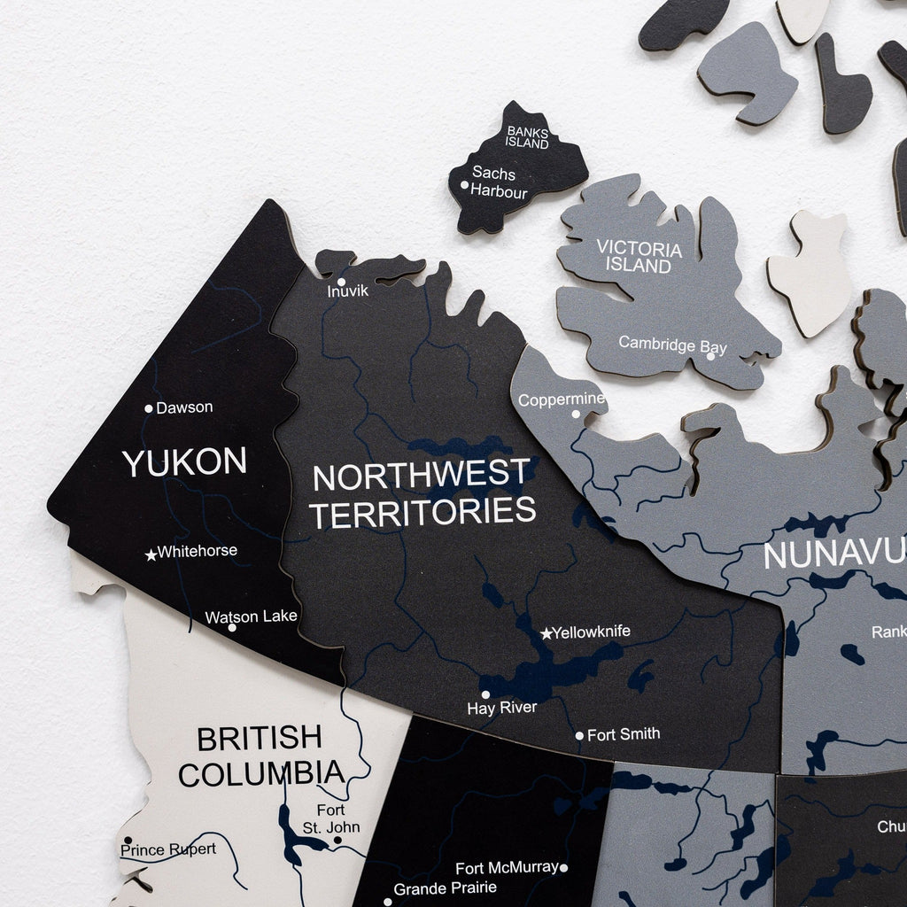 3D Wooden Map of Canada – Nordik Wall Art Decor
