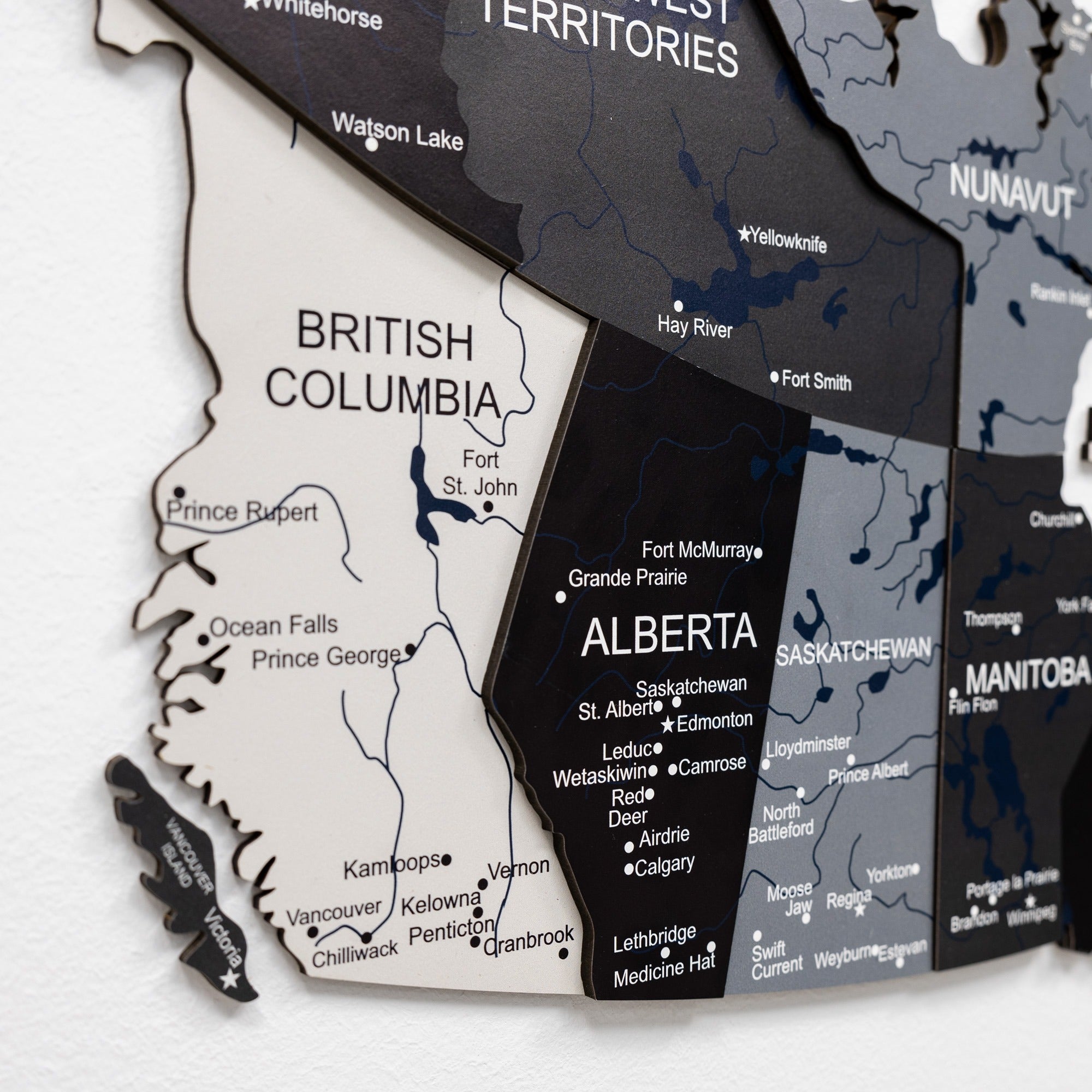 3D Wooden Map of Canada – Nordik Wall Art Decor