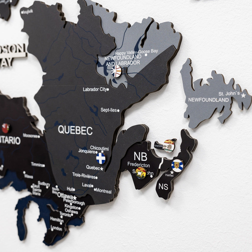 3D Wooden Map of Canada – Nordik Wall Art Decor