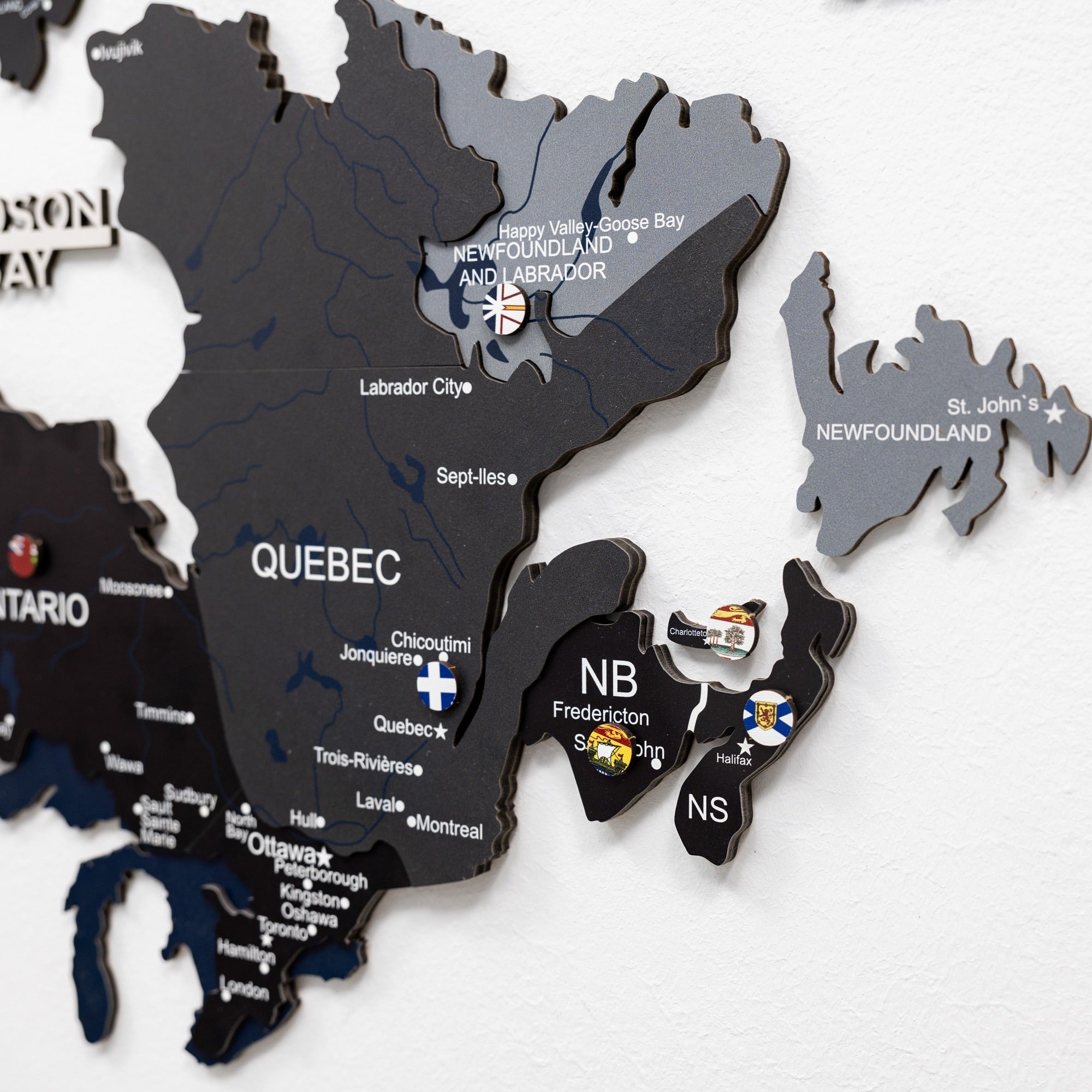3D Wooden Map of Canada – Nordik Wall Art Decor