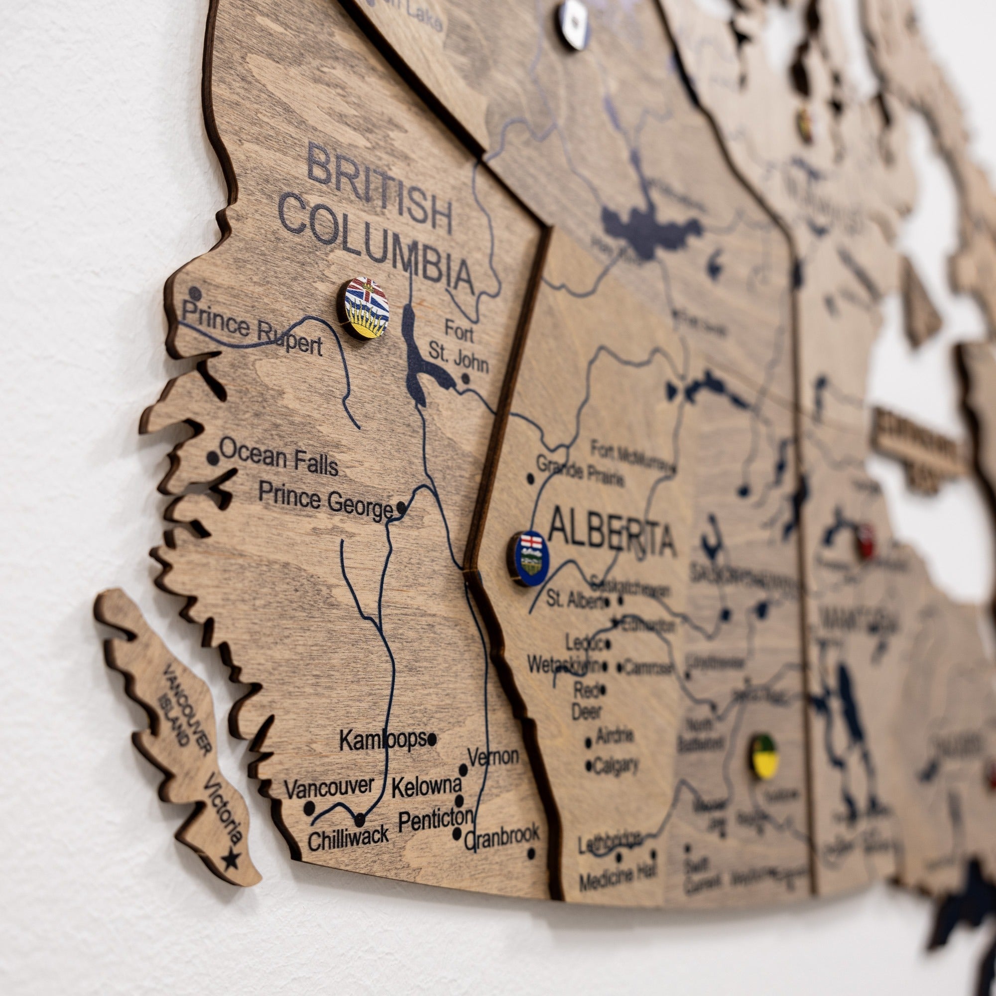 3D Wooden Map of Canada – Terra Wall Art Decor