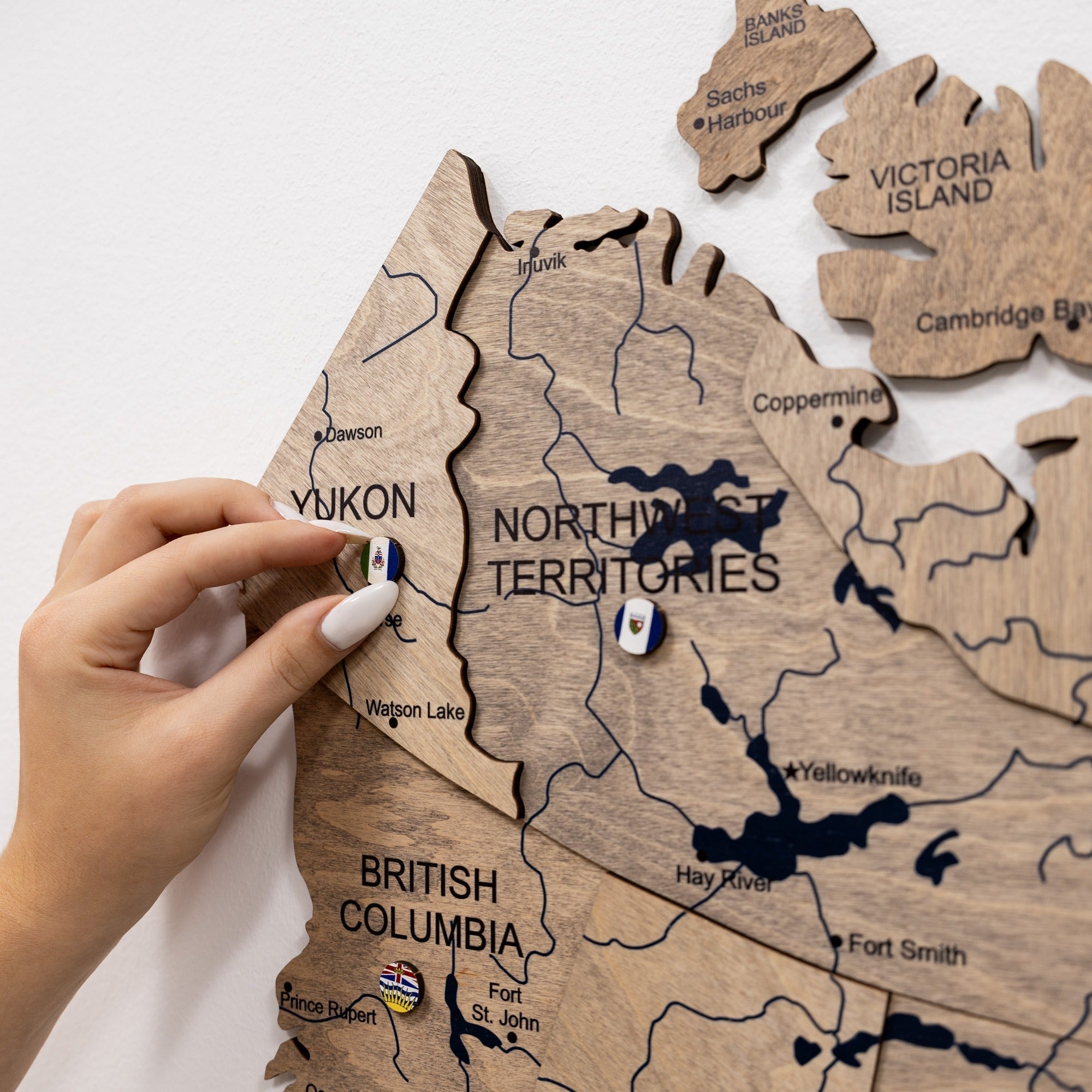 3D Wooden Map of Canada – Terra Wall Art Decor