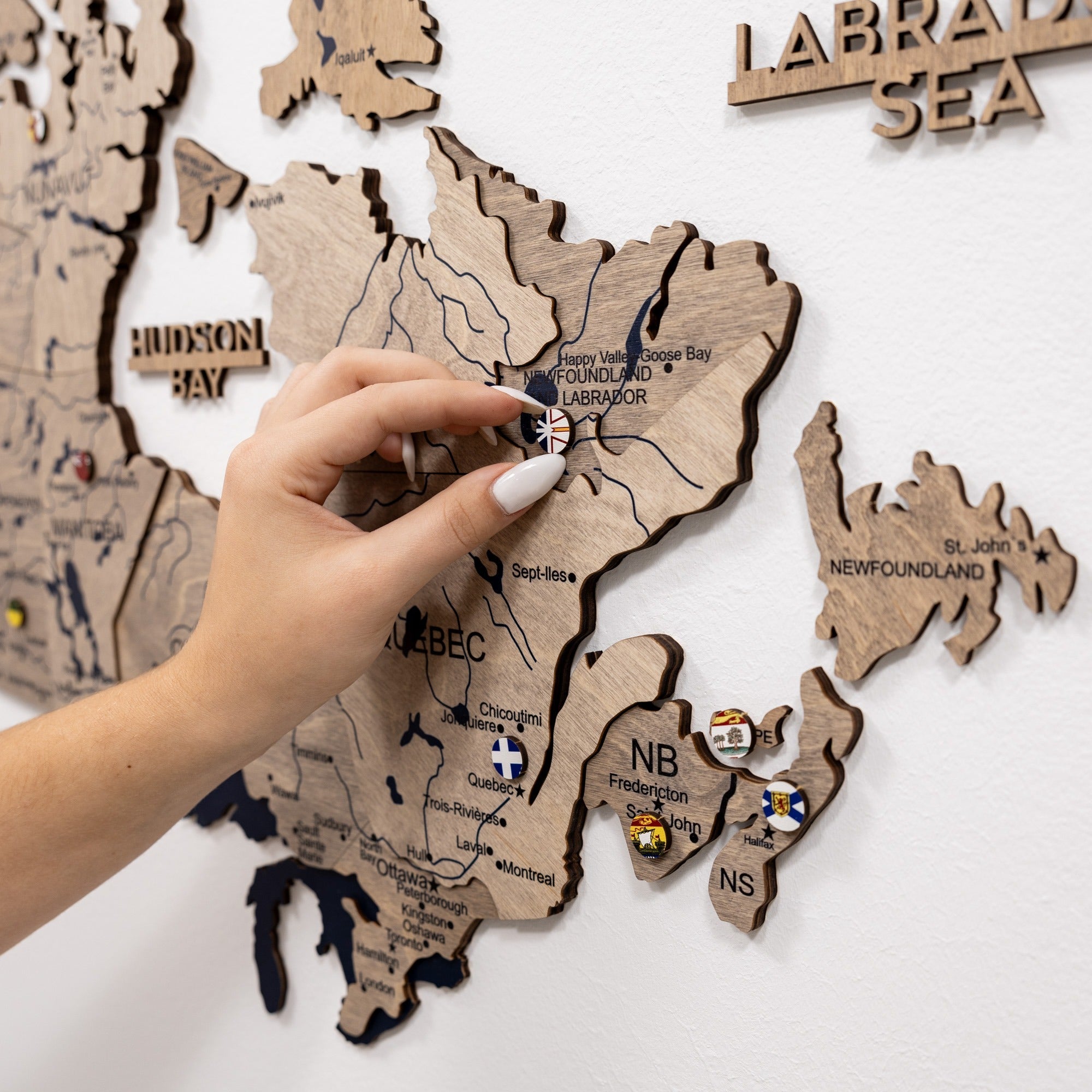 3D Wooden Map of Canada – Terra Wall Art Decor