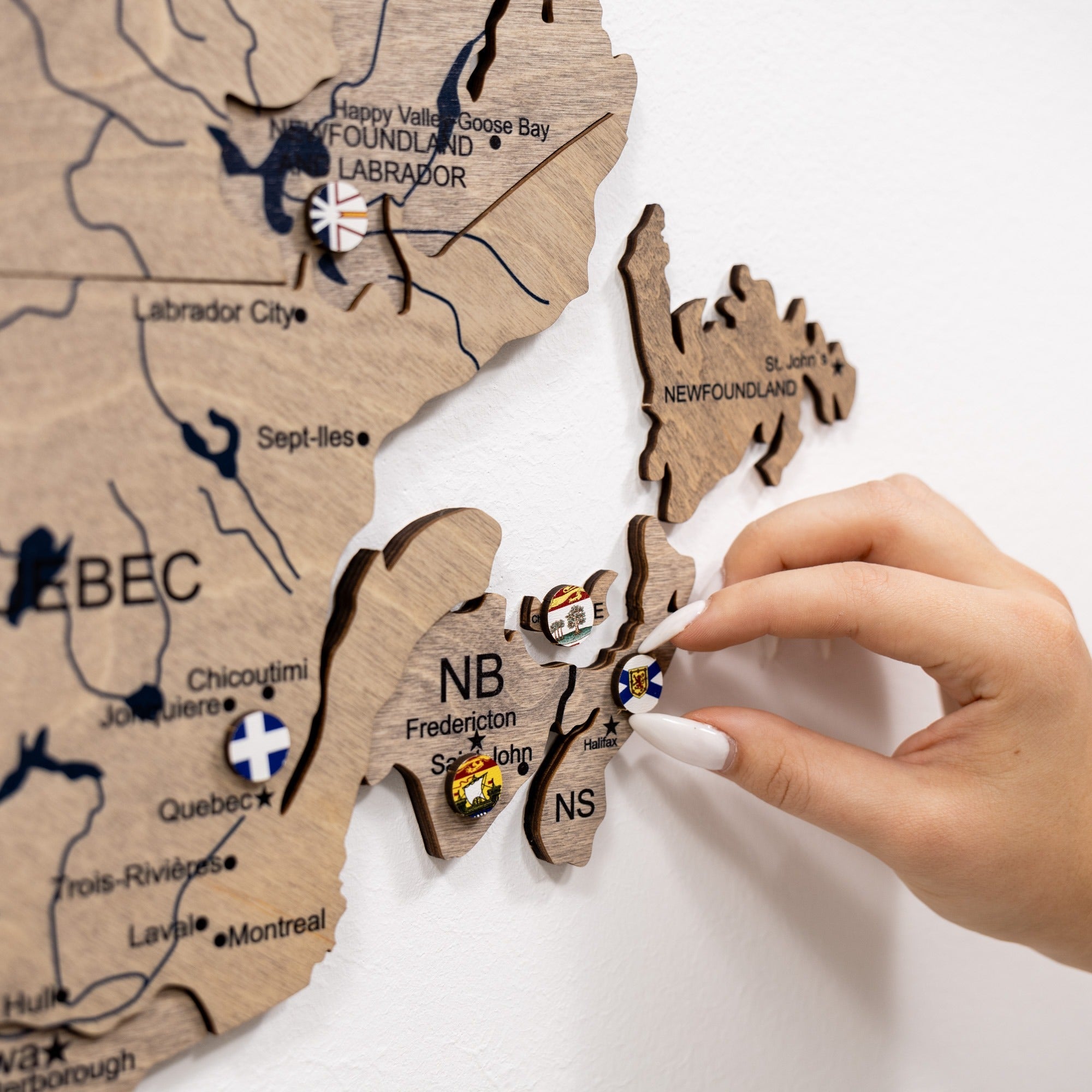 3D Wooden Map of Canada – Terra Wall Art Decor