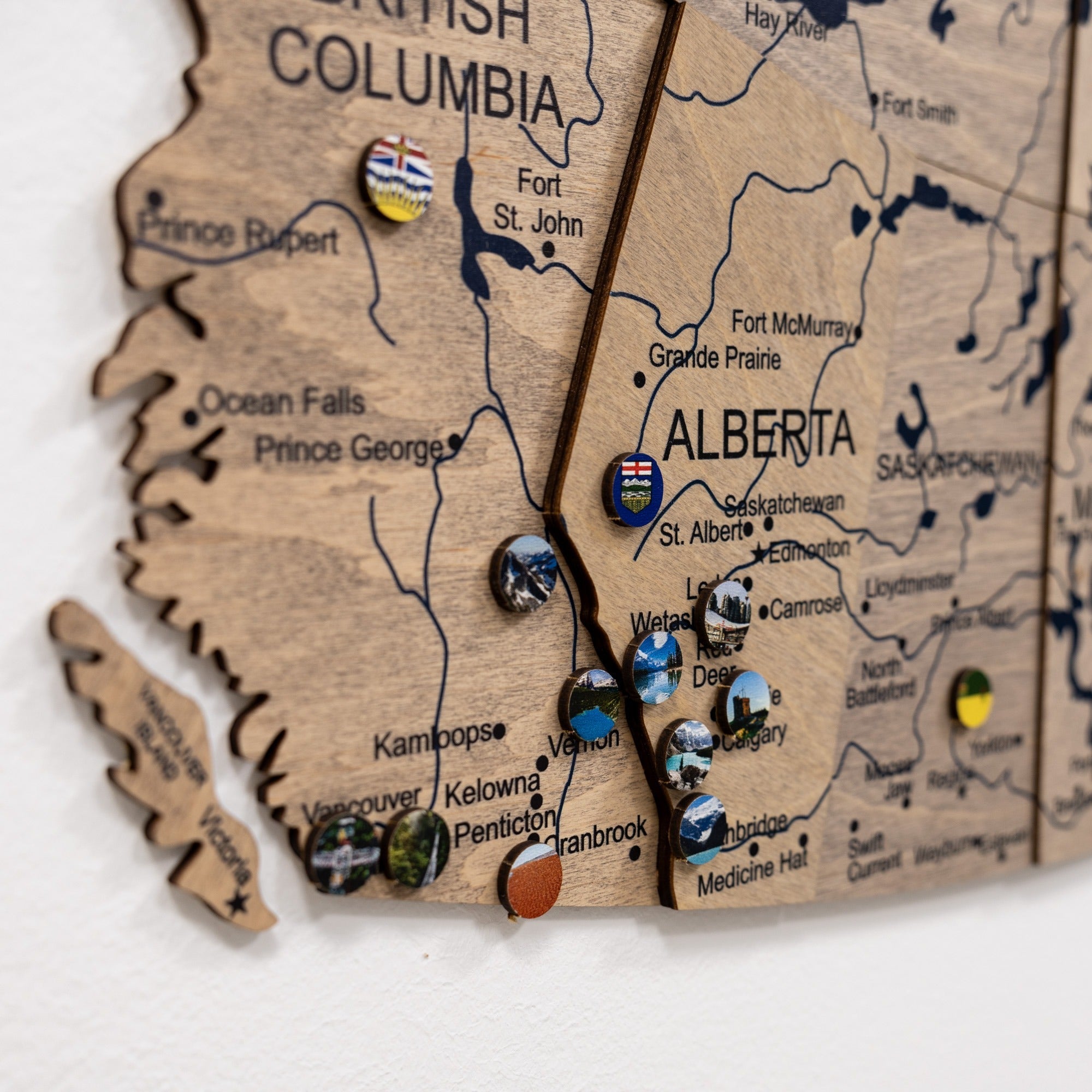 3D Wooden Map of Canada – Terra Wall Art Decor