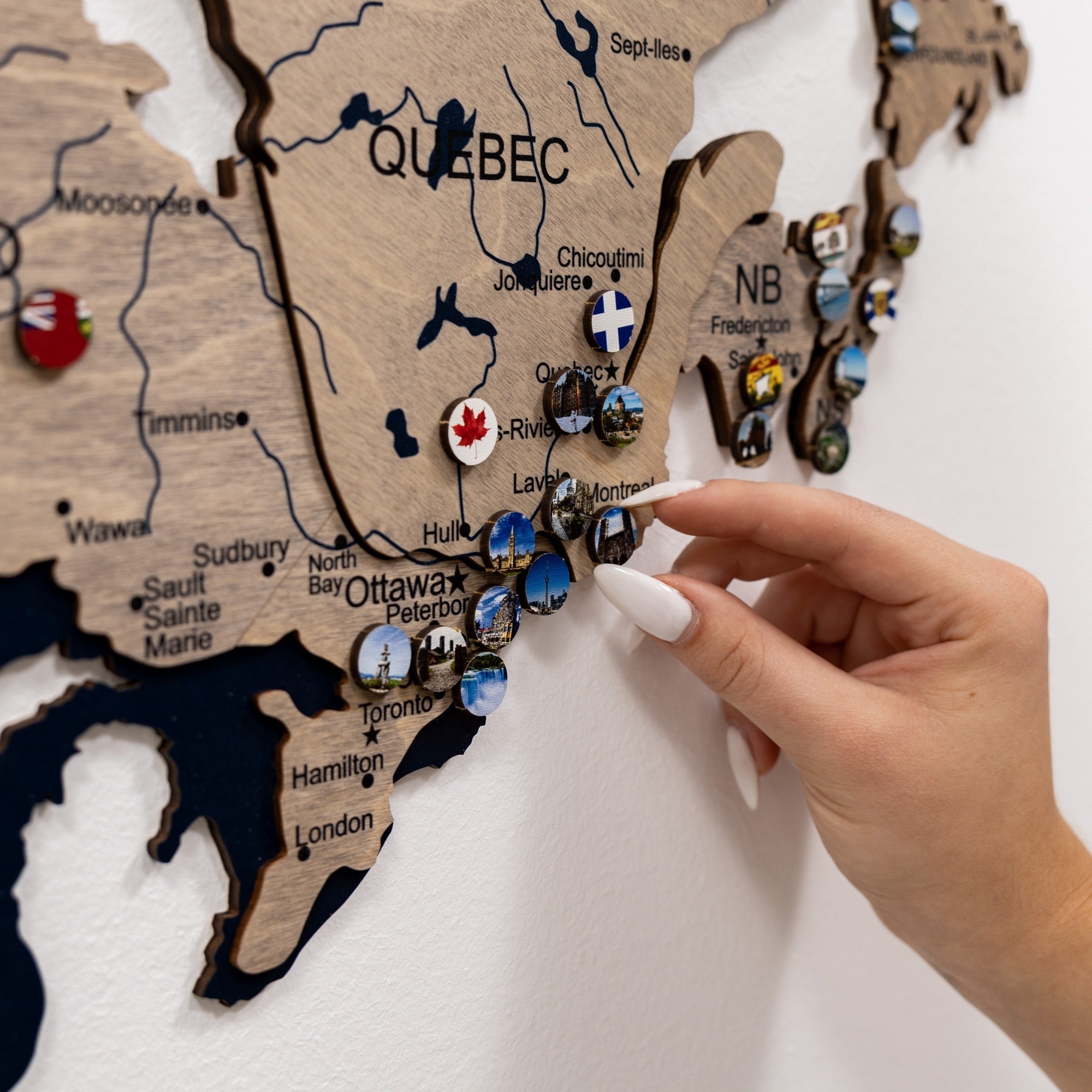 3D Wooden Map of Canada – Terra Wall Art Decor