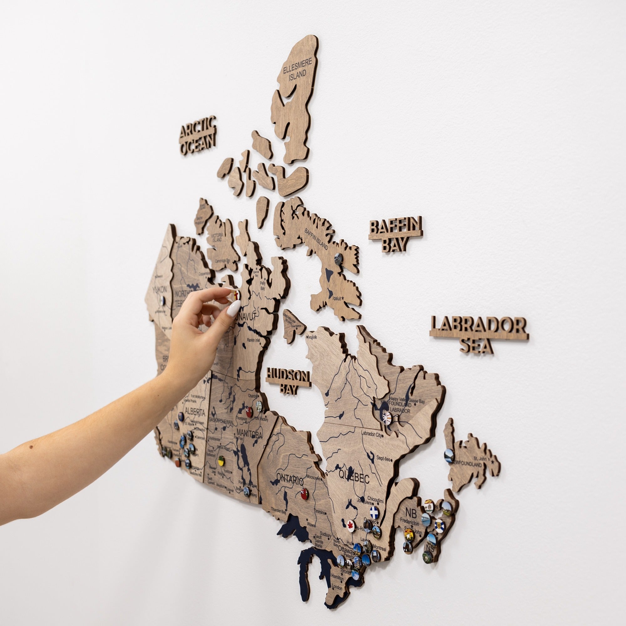3D Wooden Map of Canada – Terra Wall Art Decor