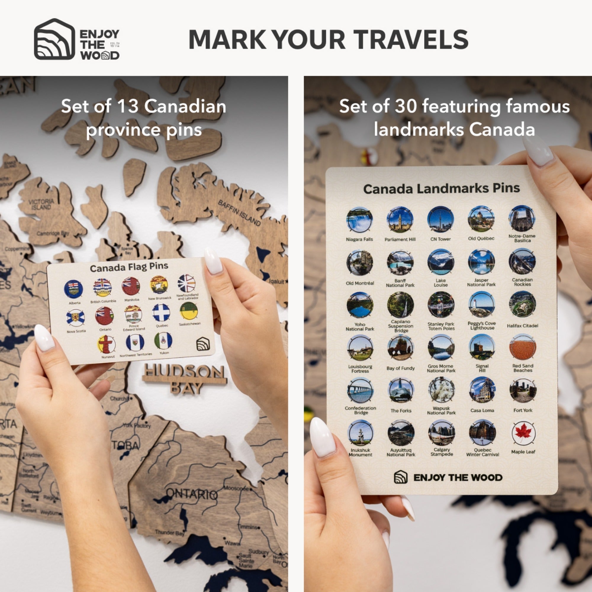 3D Wooden Map of Canada – Terra Wall Art Decor