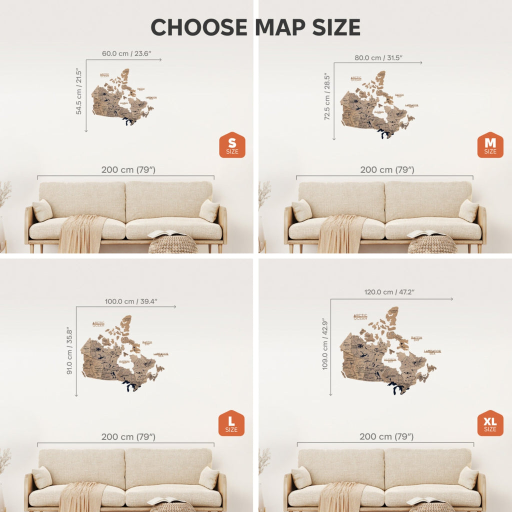 3D Wooden Map of Canada – Terra Wall Art Decor
