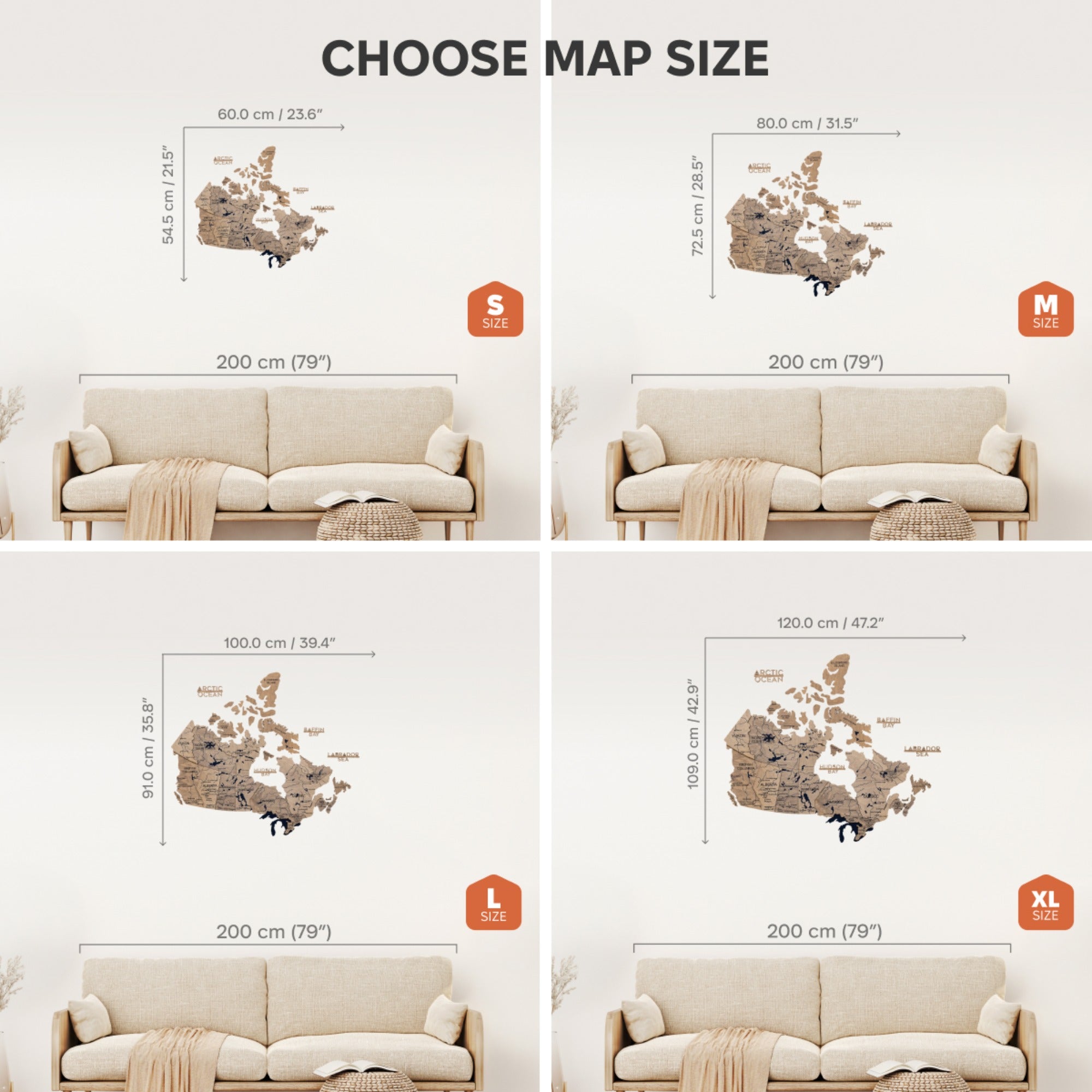 3D Wooden Map of Canada – Terra Wall Art Decor