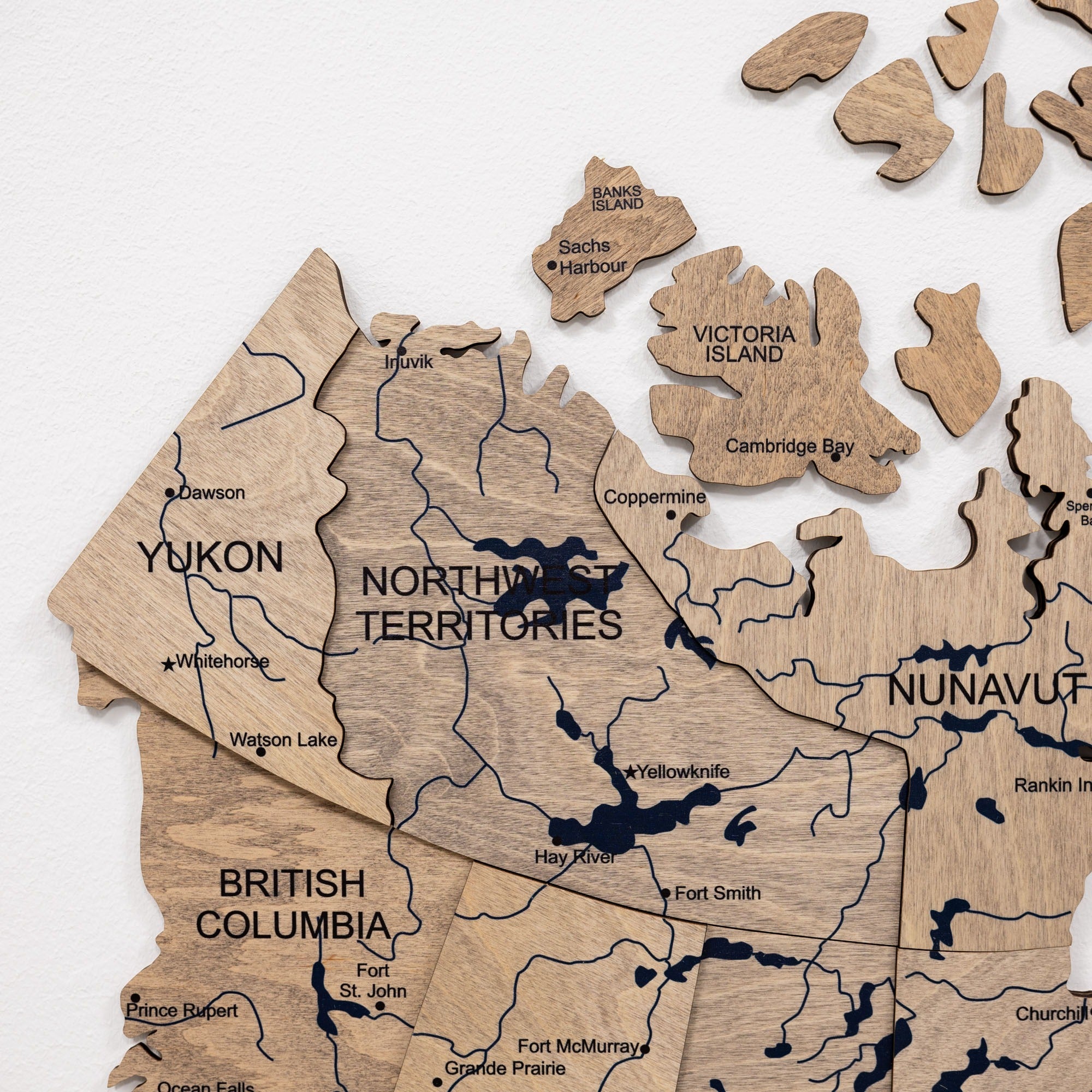 3D Wooden Map of Canada – Terra Wall Art Decor