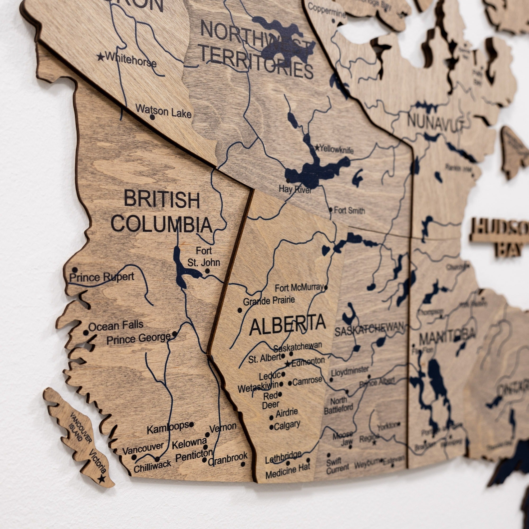 3D Wooden Map of Canada – Terra Wall Art Decor