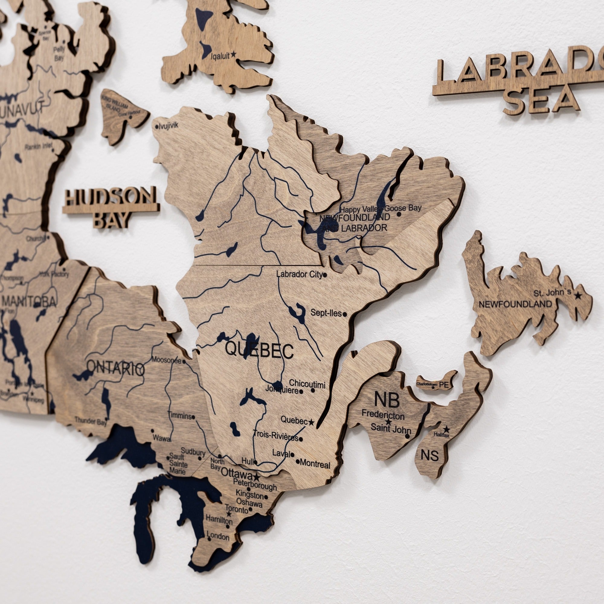 3D Wooden Map of Canada – Terra Wall Art Decor