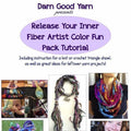 Hand-curated Fiber Artist Color Fun Pack with assorted yarn and DIY project tutorials