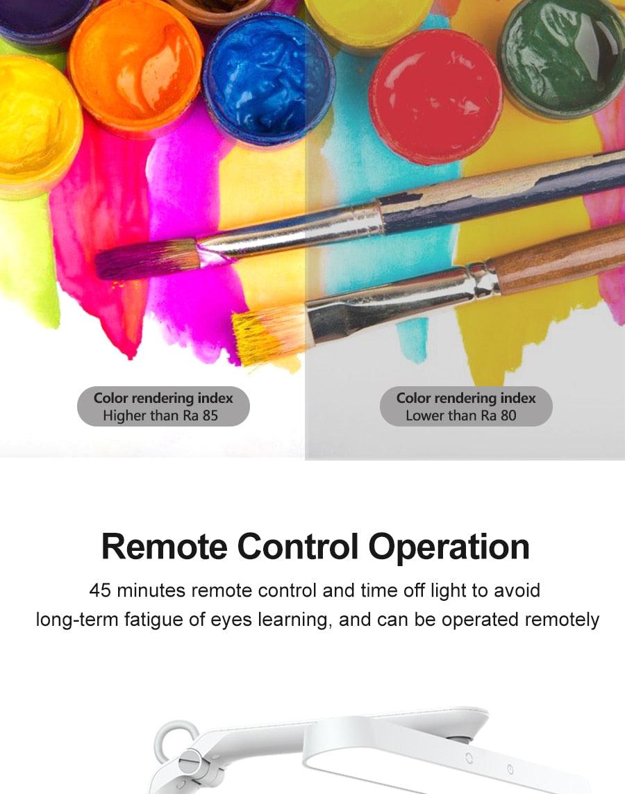 Remote Control LED Desk Lamp - Eye-Caring Dimmable Office Light - front view