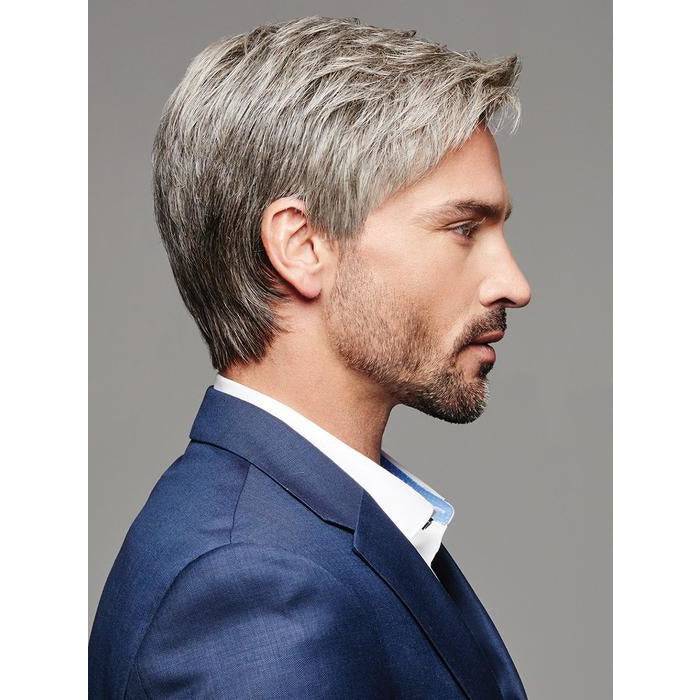 Reserved Men's Tapered Hairpiece for Natural Groomed Style