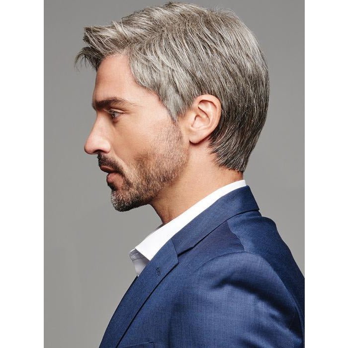 Reserved Men's Tapered Hairpiece for Natural Groomed Style