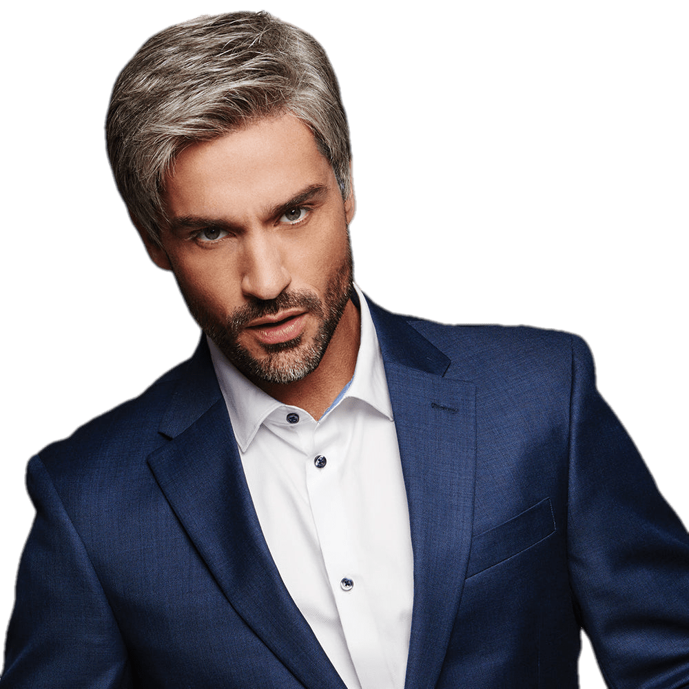 Reserved Men's Tapered Hairpiece for Natural Groomed Style