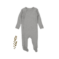 Snap Romper in Heather - Soft Cotton Baby