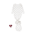 The Printed Baby Gown - White Leaf