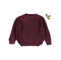 The Chunky Knit Sweater - Mulberry