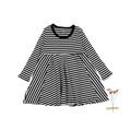 The Printed Long Sleeve Dress - Stripe