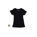 The Short Sleeve Tee - Black Ribbed
