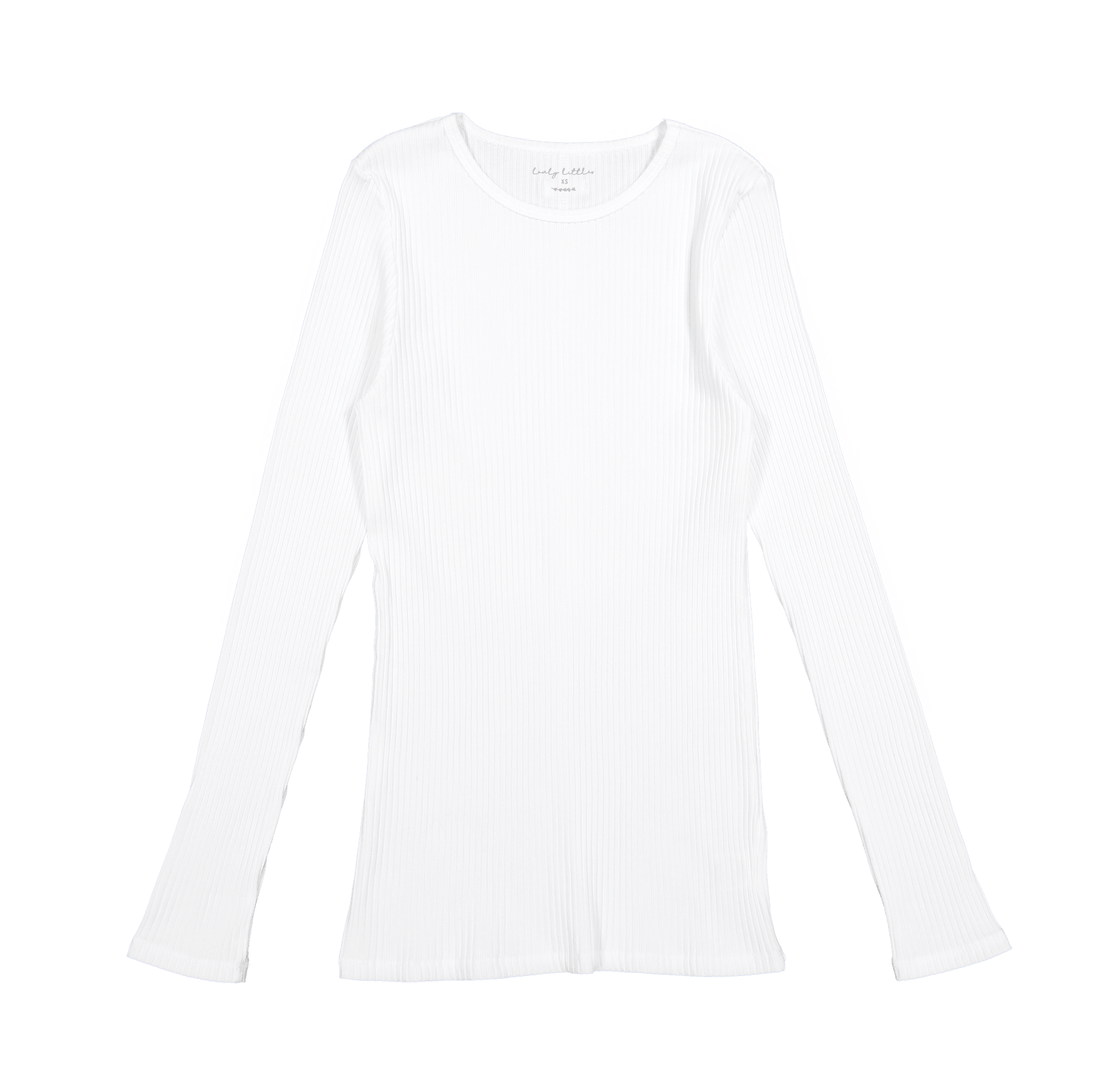 Women's Ribbed Long Sleeve Crew Neck Tee in Bone