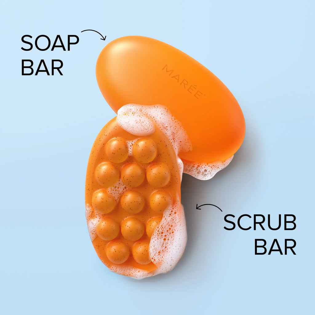 Kojic Acid and Retinol Cleansing Soap and Scrub Bars Set - Image 3