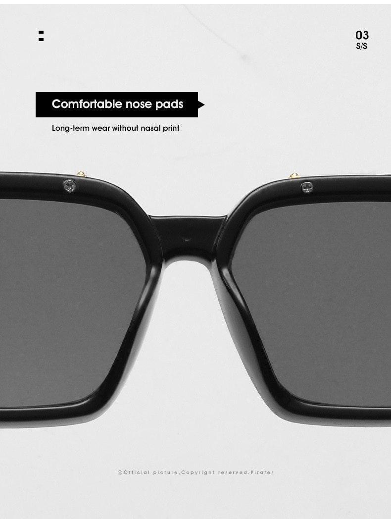 Retro Square Aviator Polarized Sunglasses UV400 Alloy Frame