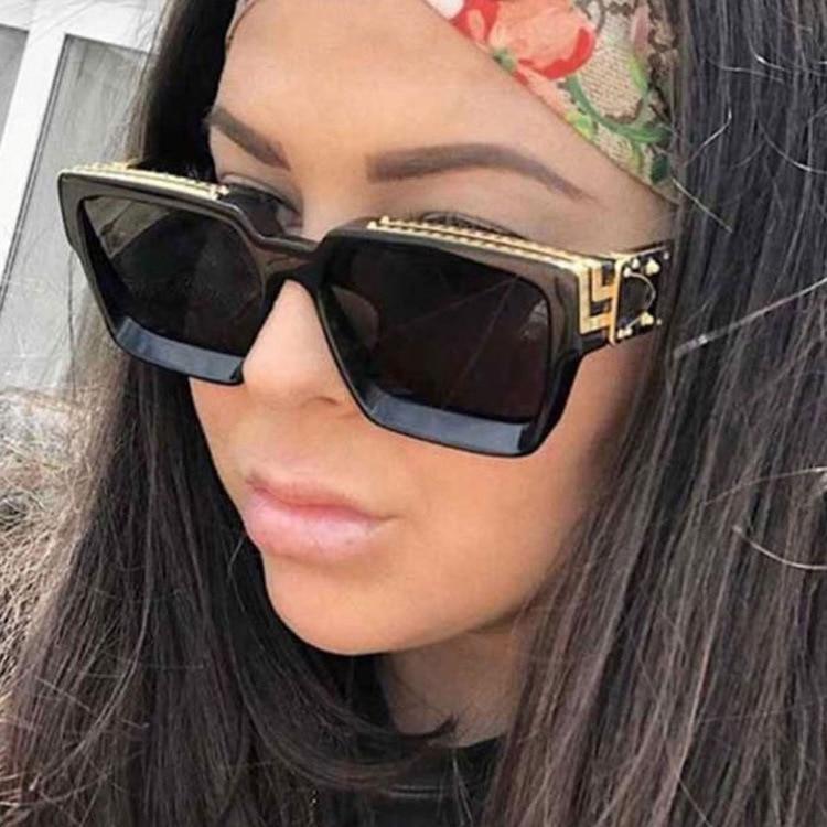 Retro Square Aviator Polarized Sunglasses UV400 Alloy Frame