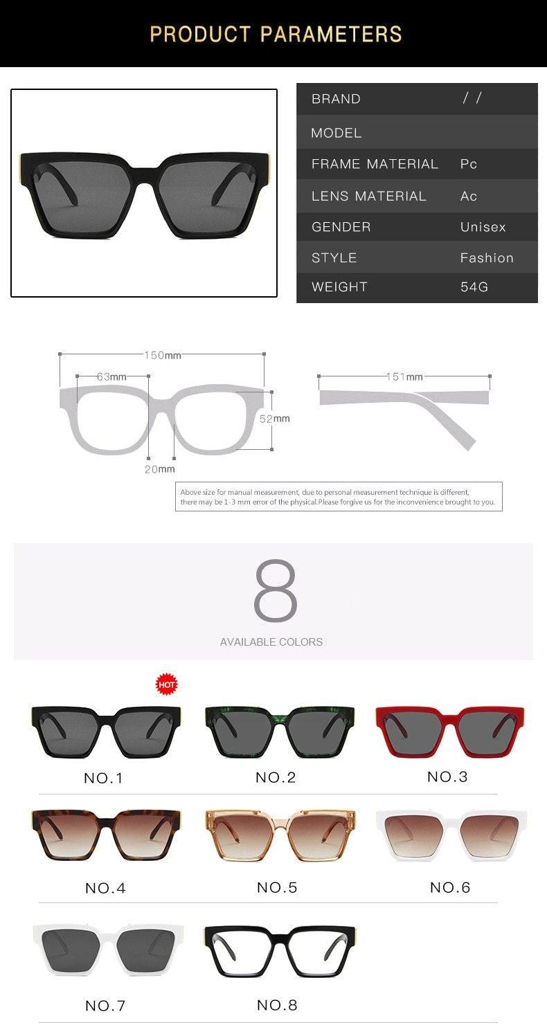 Retro Square Aviator Polarized Sunglasses UV400 Alloy Frame