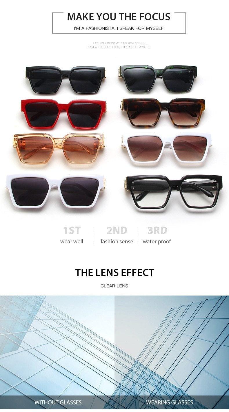 Retro Square Aviator Polarized Sunglasses UV400 Alloy Frame